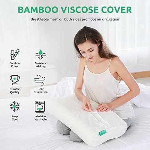 UTTU Cervical Pillow for Neck Pain Relief, Memory Foam Neck Pillow for Sleeping - Image 5