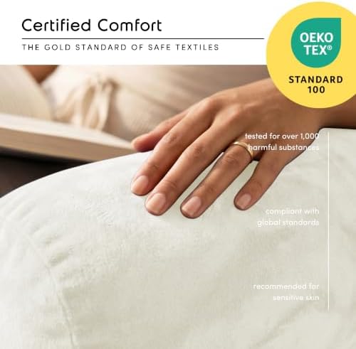 Nestl Reading Pillow for Bed, Back Pillow for Sitting Up in Bed, Off White - Image 5