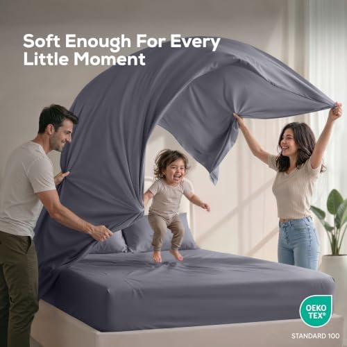 Full Sheets Set, 4 Pieces 16" Deep Pocket Hotel Luxury Bed Sheets - Image 6