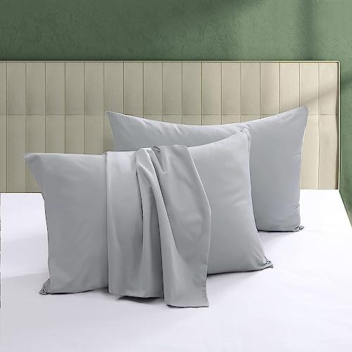 100% Egyptian Cotton Pillow Protectors Set of 2 Standard Size by ShunjieHome