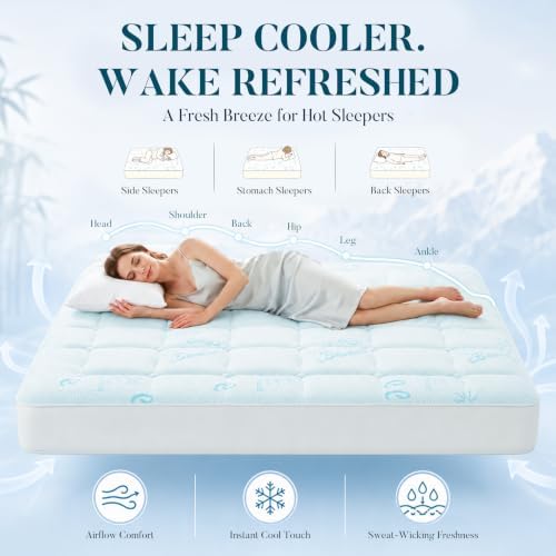Twin Mattress Topper, Cooling Gel Memory Foam Topper - Image 4