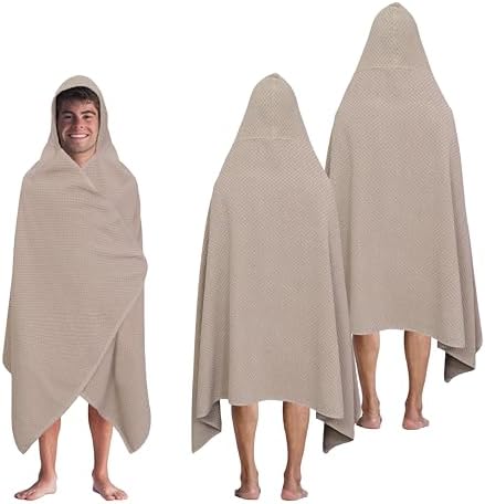 COTTON CRAFT Hooded Bath Towel for Adults – 2 Pack 100% Cotton Bath Sheet by COTTONCRAFT