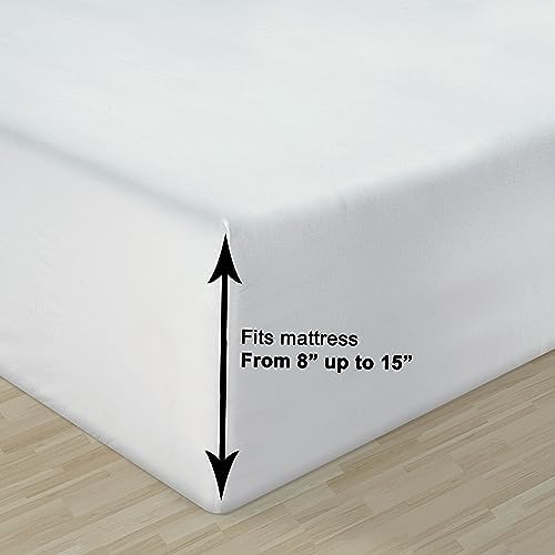 LANE LINEN Twin XL Sheet Set 100% Organic Cotton Soft 6pc Percale - Image 5