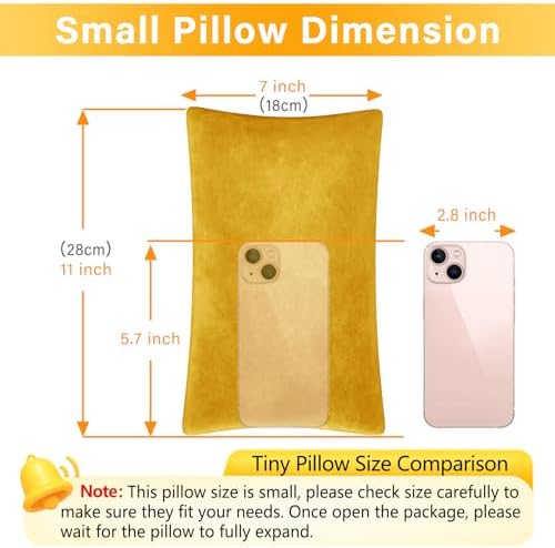 1 MIDDLE ONE 2 Pack Small Pillow, Memory Foam Mini Pillow 11 X 7 Inches - Image 2