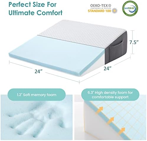 Cozymaker 7.5-inch Bed Wedge Pillow - Image 2
