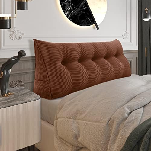 Fully Stuffed Thicken Headboard Pillow Queen Padded Headboard Soft and Firm by Bncktrd