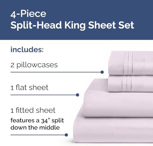 Flex Top Split Head King 4 Piece Sheet Set - Image 2