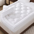 5 Inch Queen Size Memory Foam Mattress Topper, Breathable Cooling Gel Pillow by ELNIDOQUEEN
