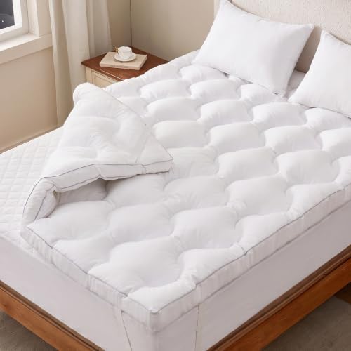 3 Inch Memory Foam Mattress Topper Twin Back Pain Relief White 75x39x3 Inch by Decroom