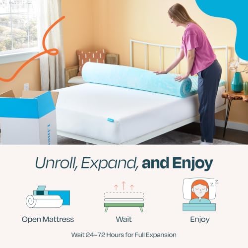 Linenspa 2 Inch Gel Memory Foam Mattress Topper – Egg Crate Style, Reversible - Image 6