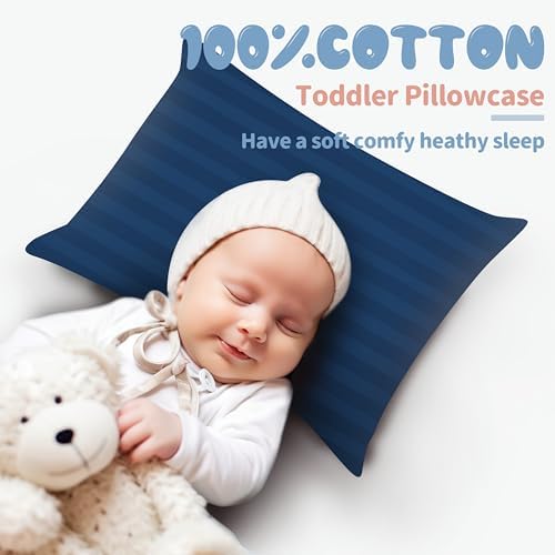 100% Egyptian Cotton Toddler Pillowcases Set of 4, 400 Thread Count Sateen - Image 2