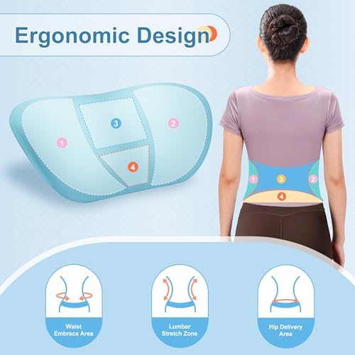 Lumbar Support Pillow for Bed Relieve Back Pain, Memory Foam Lower Back Pillow - Image 3