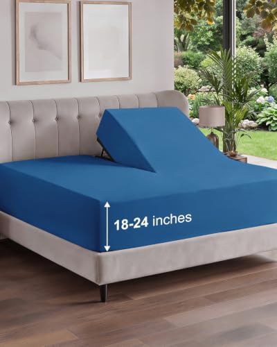 CGK Linens Extra Deep Flex Top Split Head King Fitted Sheet by CGKUnlimited