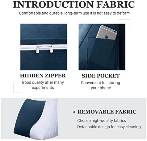 Small Triangular Reading Pillow Bed Wedge Headboard Pillow, Back Support Pillow - Image 4