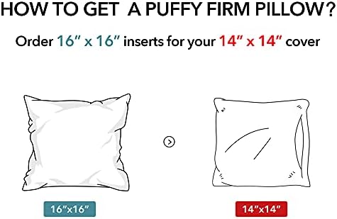 Oubonun 16 x 16 Throw Pillow Inserts Set of 2-100% Cotton Cover - Image 4