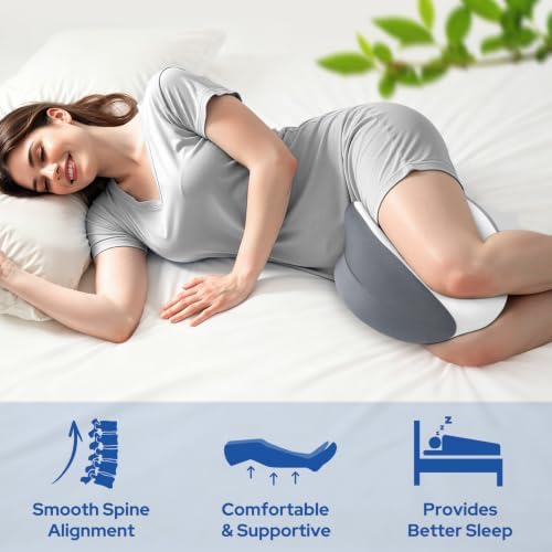 Knee Pillow for Side Sleepers, Memory Foam Leg Pillow - Image 3