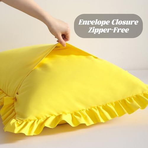 BEDSUM Standard Ruffled Pillow Shams - Image 5