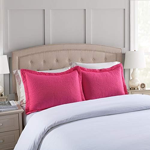 MarCielo 2-Piece Embroidered Pillow Shams, Decorative Microfiber Pillow Covers - Image 2