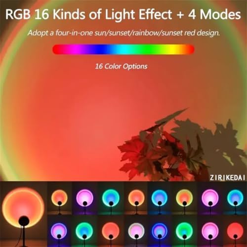 Sunset Lamp Projector, Romantic Gift for Her, RGB Bedroom Light - Image 2