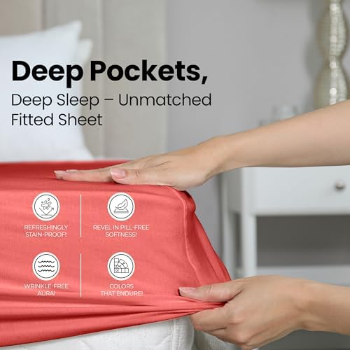 Queen Fitted Sheet, Ultra Soft Fits Up to 15 Inch Deep Pocket - Image 4