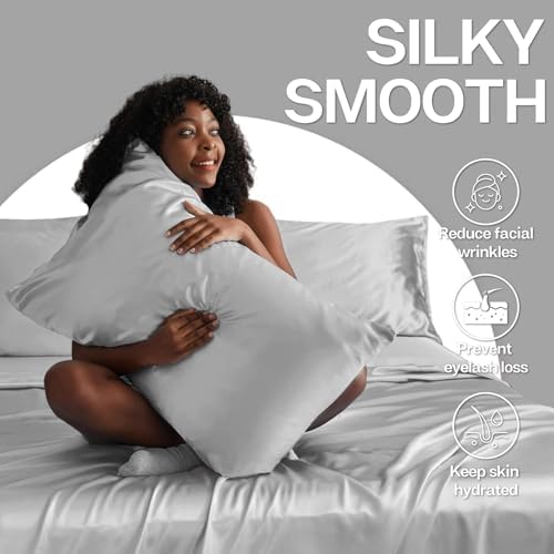 MR&HM Satin Pillowcase 2 Pack, Standard Size 20"x26" - Image 3
