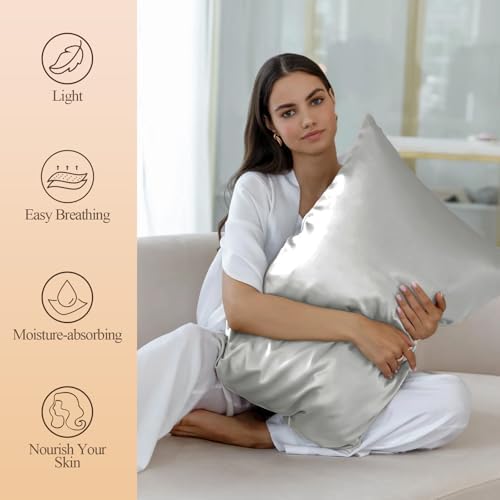 Silk Like Satin Pillowcase Standard Size, 2 Pack, 20x26 Inches - Image 2