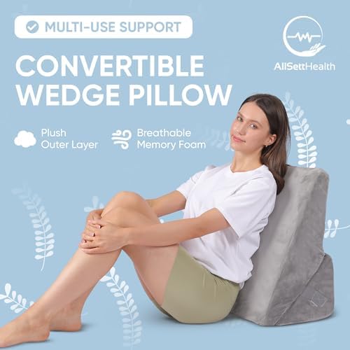 AllSett Health Adjustable 7-in-1 Comfort Bed Wedge Pillow - Image 2