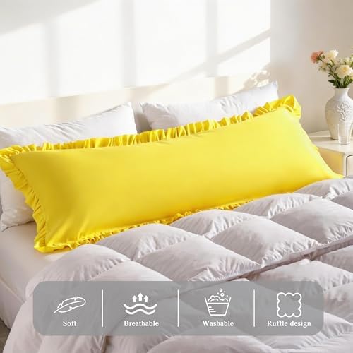 Ruffled Body Pillow Shams, 1 Pack, 20x54 Inches - Image 2