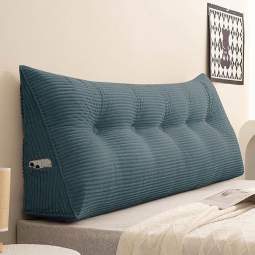 Corduroy Triangular Headboard Backrest Positioning Support Bed Rest Reading by DetailsMakeLifeMoreSoft