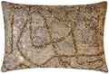 The HomeCentric Decorative Lumbar Pillow Cover Gold, Hand Embroidery Oblong by TheHomeCentric