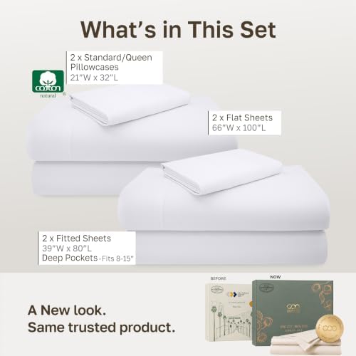 California Design Den 2 Pack 600 Thread Count Twin XL Bed Sheets Set - Image 4