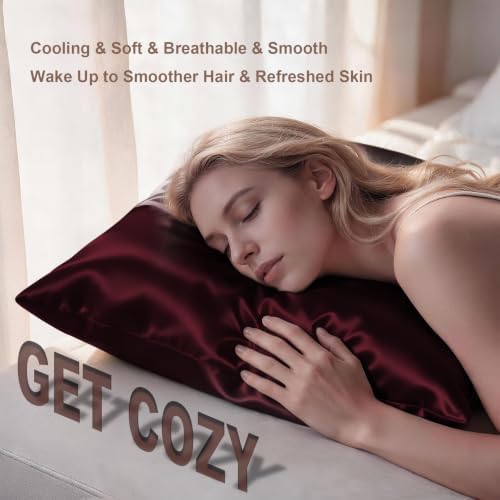 LYSHIN Silk Pillow Cases 2 Pack Queen Size - Image 5