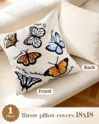Animal Embroidered Throw Pillow Cover 18x18 Inch - Image 4