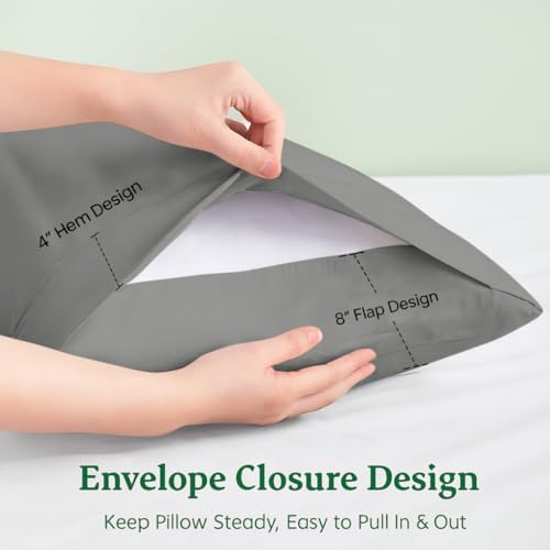 Cotton Delight Organic Cotton Body Pillow Cover 20x48 – 600 Thread Count Sateen - Image 3