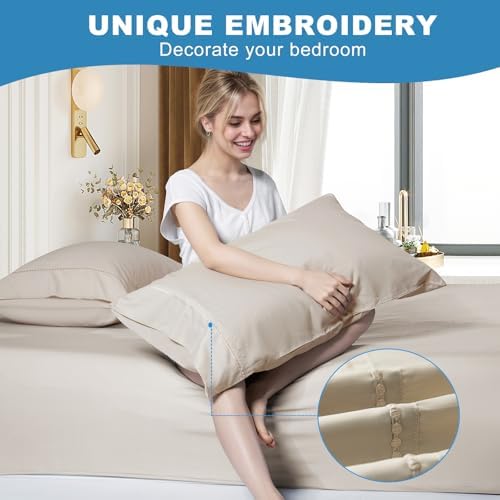Cooling Pillow Cases Set of 2, Standard Size Cool Pillowcases - Image 3
