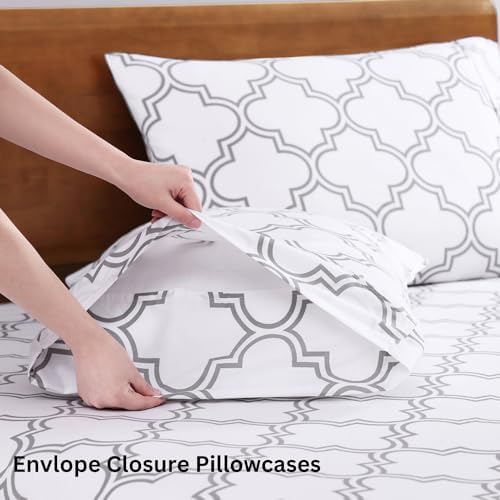 LANE LINEN Twin Sheet Set 100% Organic Cotton Soft 3pc Percale - Image 5