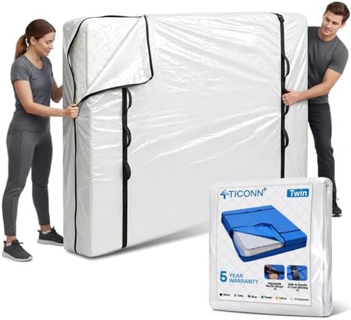 TICONN Mattress Bags for Moving, Heavy Duty Mattress Cover Storage Bag by TICONN