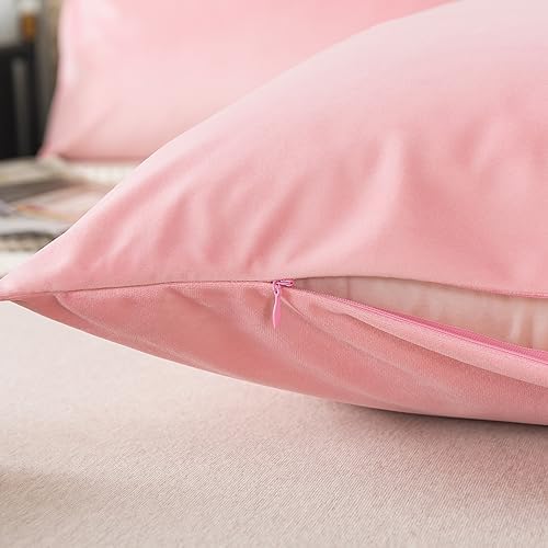 H HOUSEHOLD Set of 2 Velvet Queen Size Pillowcase, Soft and Cozy Luxury Fuzzy - Image 4