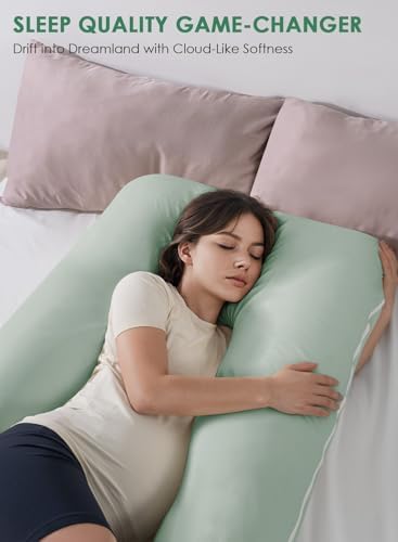 QUEEN ROSE Pregnancy Pillows, Soft Cotton U Shaped Body Pillow - Image 4