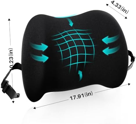 Lumbar Support Pillow for Office Chair, Memory Foam Car Back Cushion - Image 6