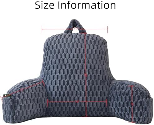 Fluffy Reading Pillow for Sitting in Bed, Large Backrest Bed Pillow - Image 2