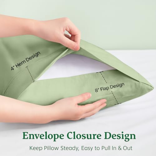 Cotton Delight Organic Cotton Body Pillow Cover 20x48 – 600 Thread Count Sateen - Image 3