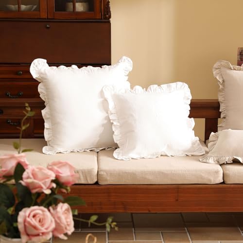 patdrea Vintage White Linen Throw Pillow Covers - Image 7