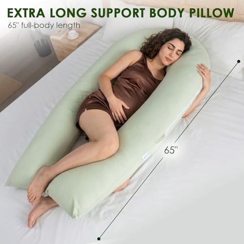 QUEEN ROSE Extra Long Body Pillow, Cooling Pregnancy Pillows - Image 3
