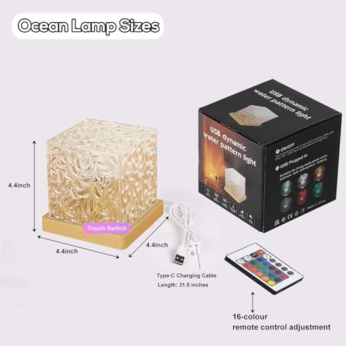Ocean Wave Projector Light with Remote, 16 Color Ambient Lighting for Room - Image 5