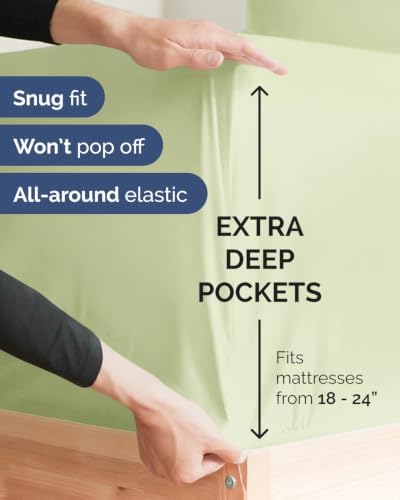 CGK Linens 2 Pack Extra Deep Twin Fitted Sheets - Image 2