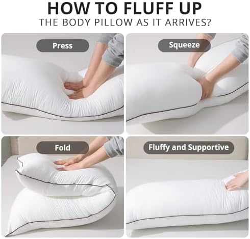 HUXMEYSON Body Pillow with Satin Pillowcase, Body Pillow - Image 6