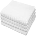 COTTON CRAFT Euro Spa Waffle Weave Bath Towels - Set of 4 White Towels by COTTONCRAFT