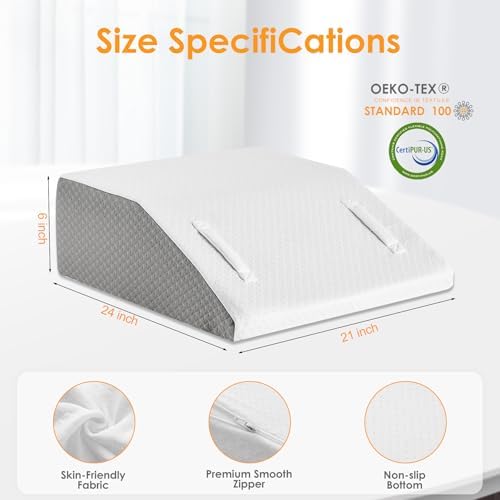 Ruqmuis Leg Elevation Pillow for After Surgery, 6inch Foam Leg Elevating Pillow - Image 4