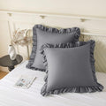 KKJIAF 2 Pack Ruffle Pillow Cases 20x20 Inches by KKJIAF